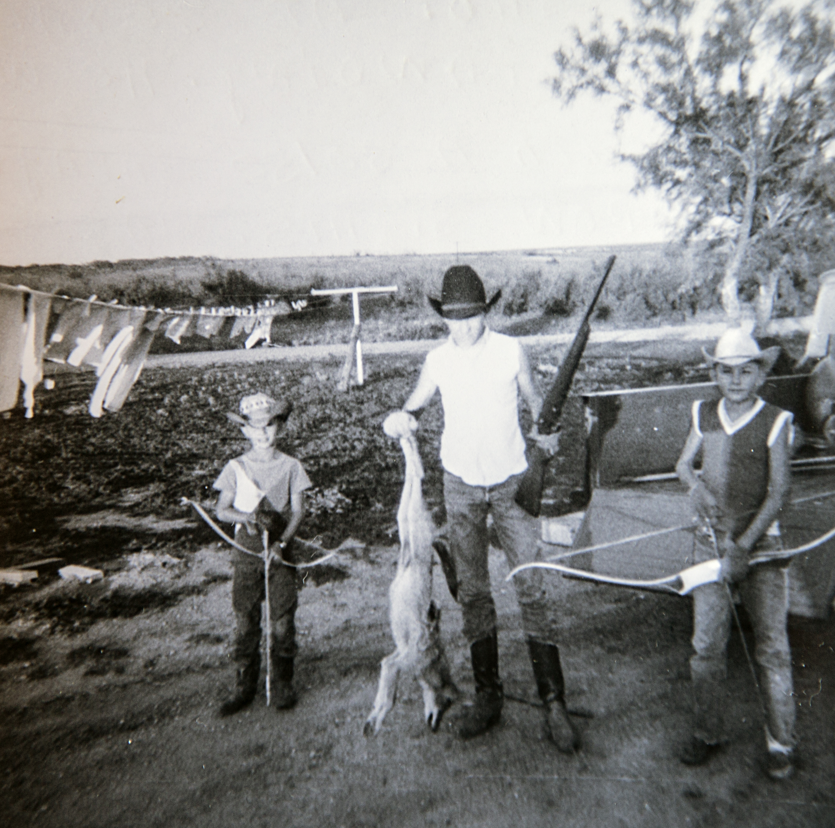 three kids going hunting