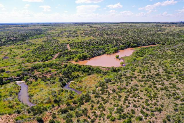 pond and stream on a ranch