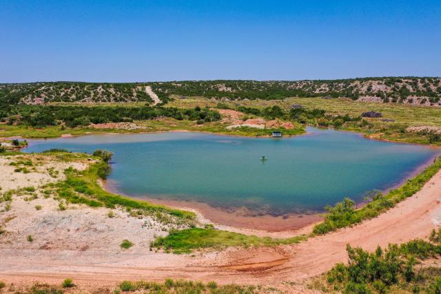 big lake on a ranch